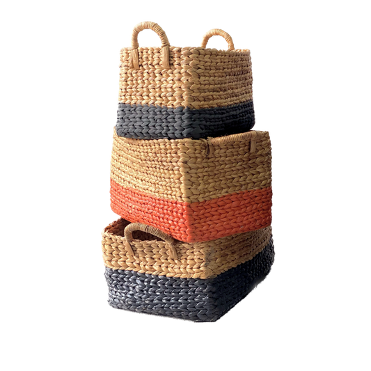 Water hyacinth basket in many colors and sizes