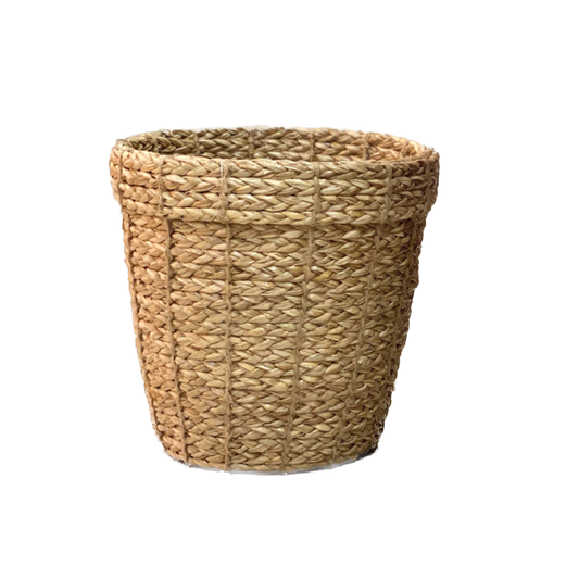 Round sedge pot for garbage / potted plants