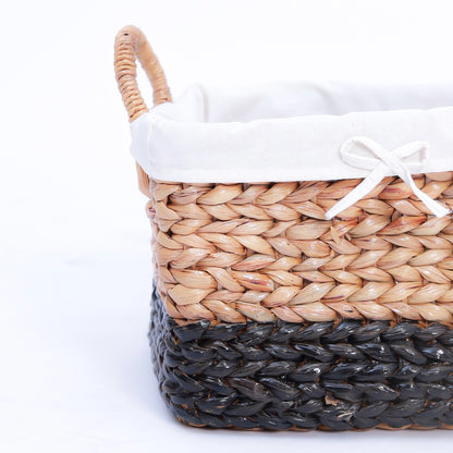 Baskets for sofa pillows, living room furniture