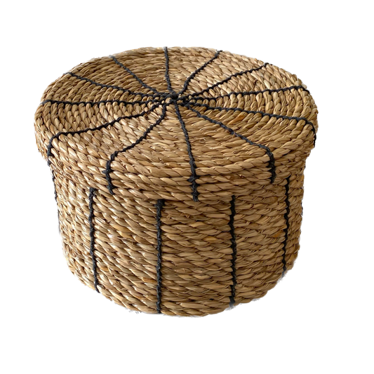 Sedge box with lid with cloth lining