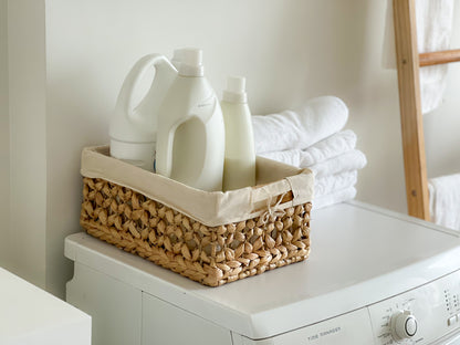 Baskets for laundry detergent and conditioner