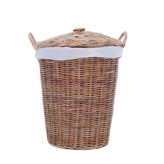 Dirty laundry basket with lid